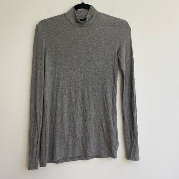 ATM Anthony Thomas Melillo Women's Gray Modal Rib Turtleneck - Medium - Picture 1 of 7